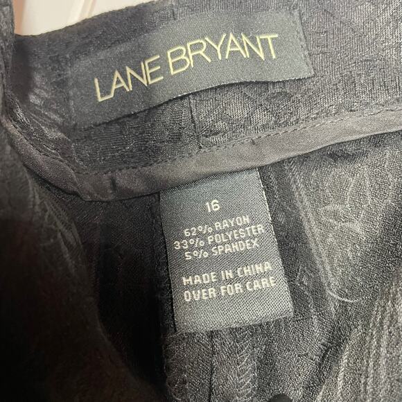 Lane Bryant Women’s Black Rayon Blend Straight Leg Pant Plus Size 16 - Picture 4 of 8